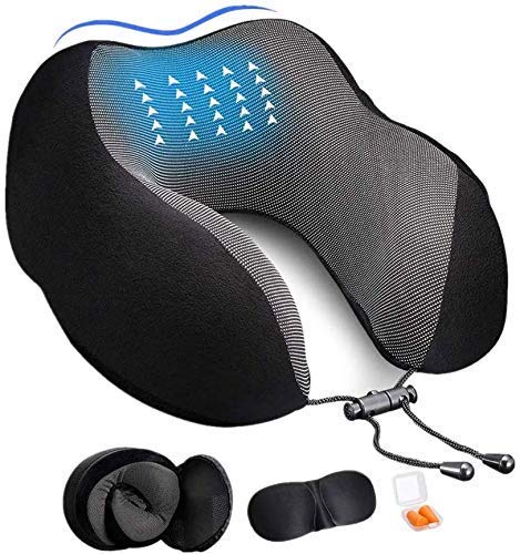 Memory foam Twin Hump U-Shaped Travel Pillow